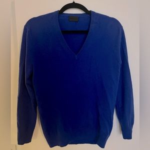 JCrew Italian Cashmere VNeck Sweater Electric Blue Size S